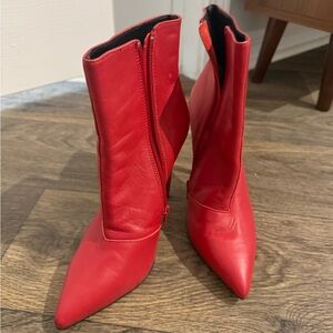 Tony Bianco Red Heeled Boots